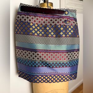 Anthropologie Maeve Brocade short skirt size 2 Metalic